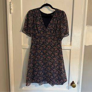Madewell Silk Floral Print Dress